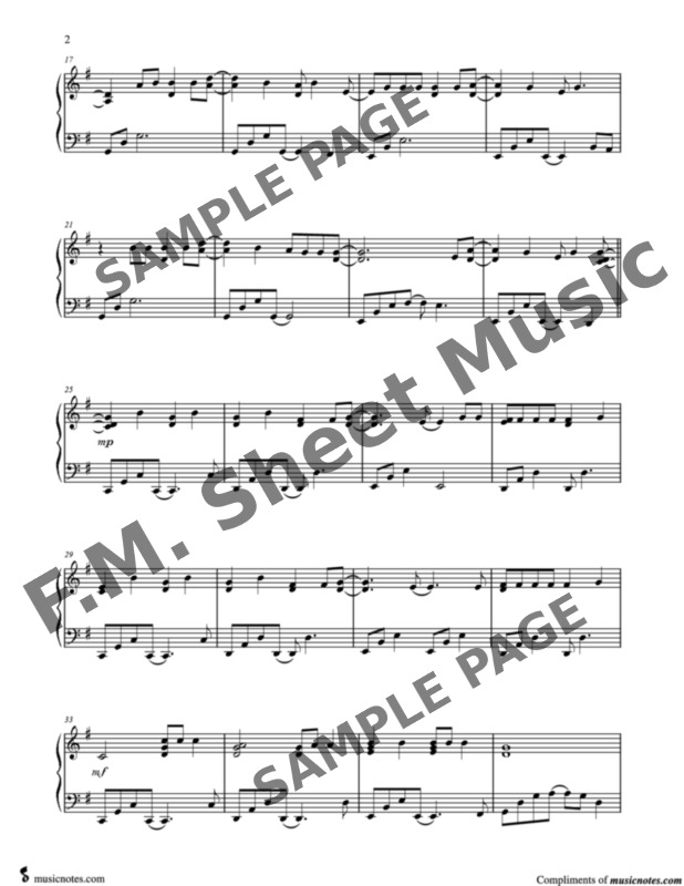 Exile (Intermediate Piano) By Taylor Swift - F.M. Sheet Music - Pop